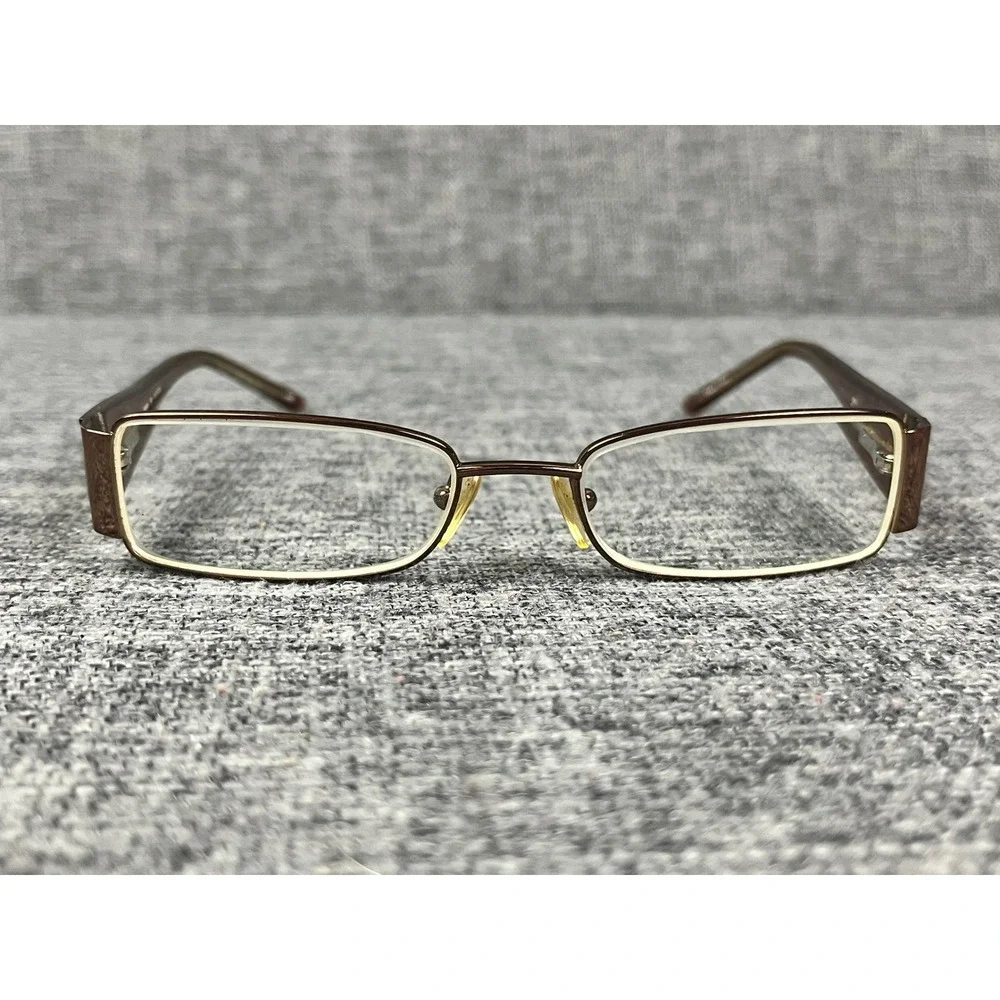 Salsa SA 804 BR Brown Rectangular Eyeglasses Scrollwork Temples 50-17-135